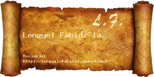 Lengyel Fabióla névjegykártya
